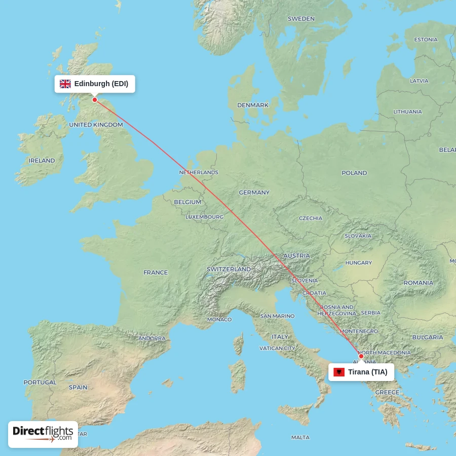 TIA - EDI route map