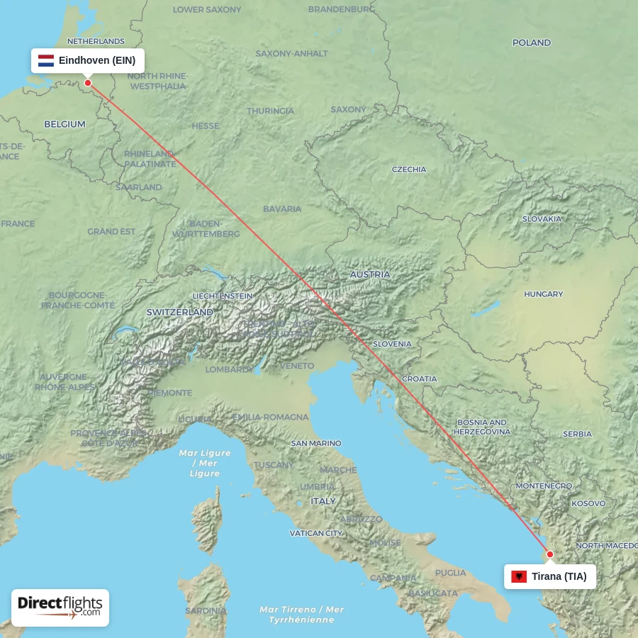 TIA - EIN route map