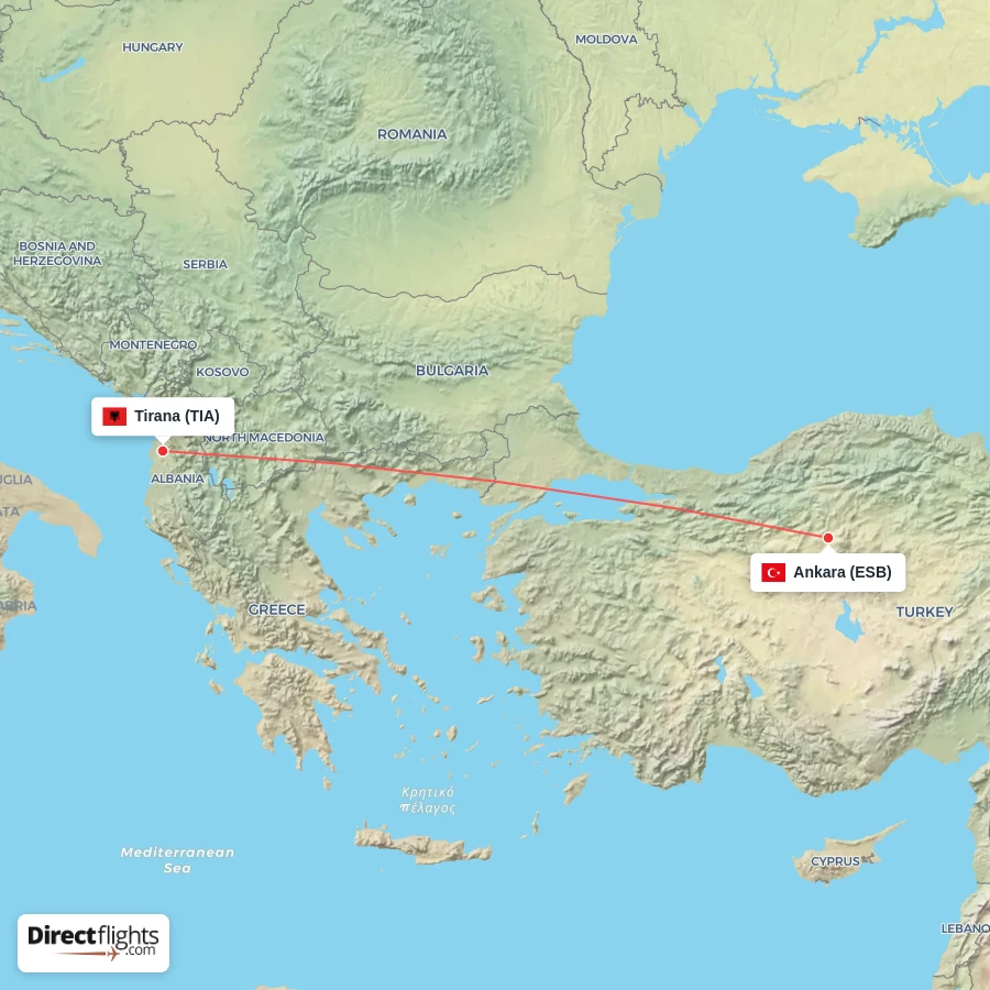 TIA - ESB route map