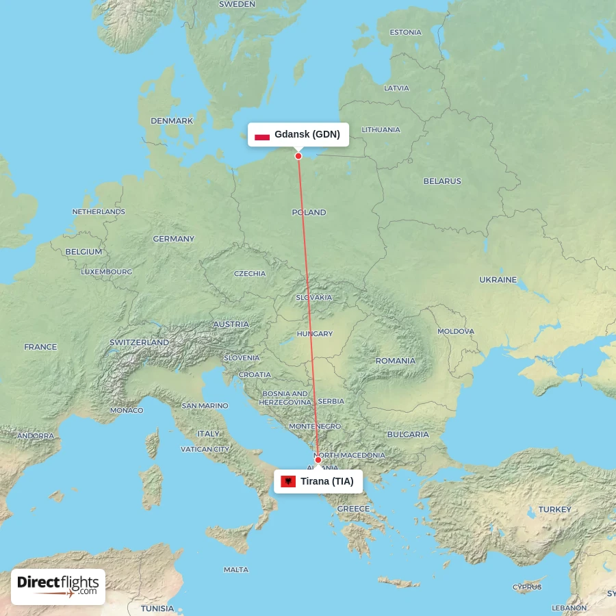 TIA - GDN route map