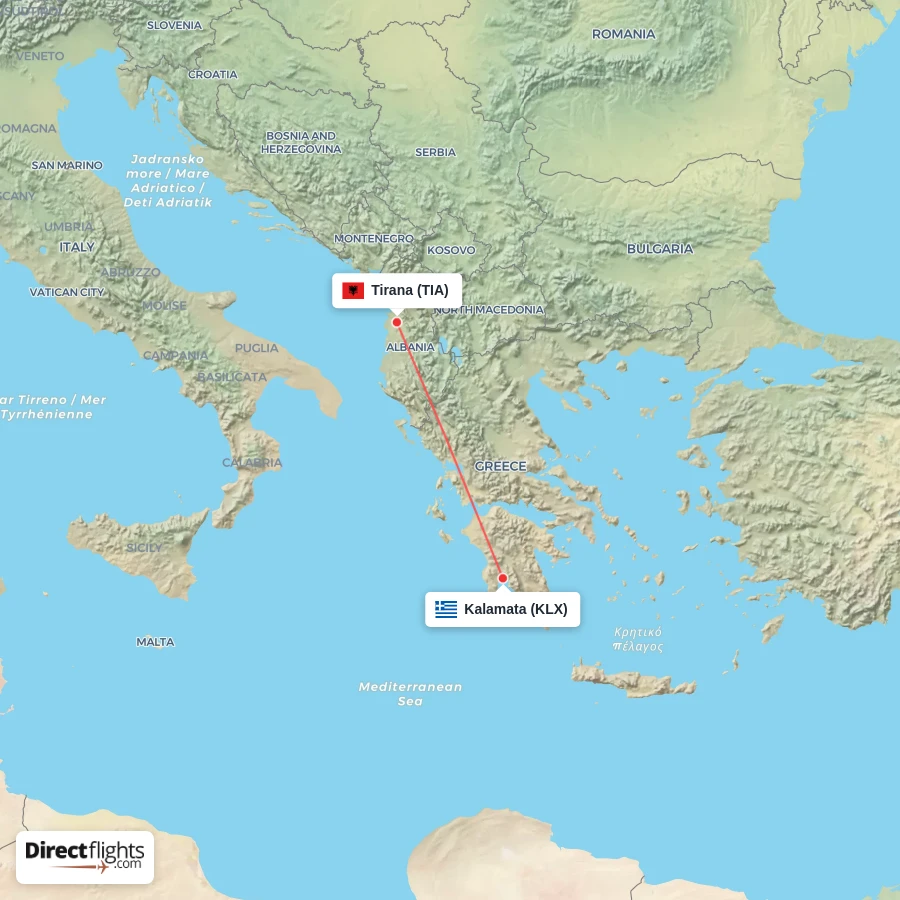 TIA - KLX route map
