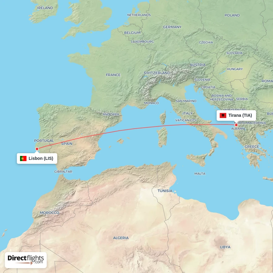 TIA - LIS route map