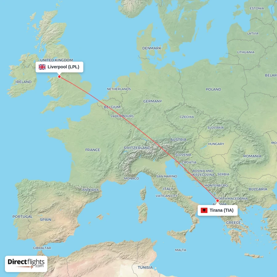 TIA - LPL route map