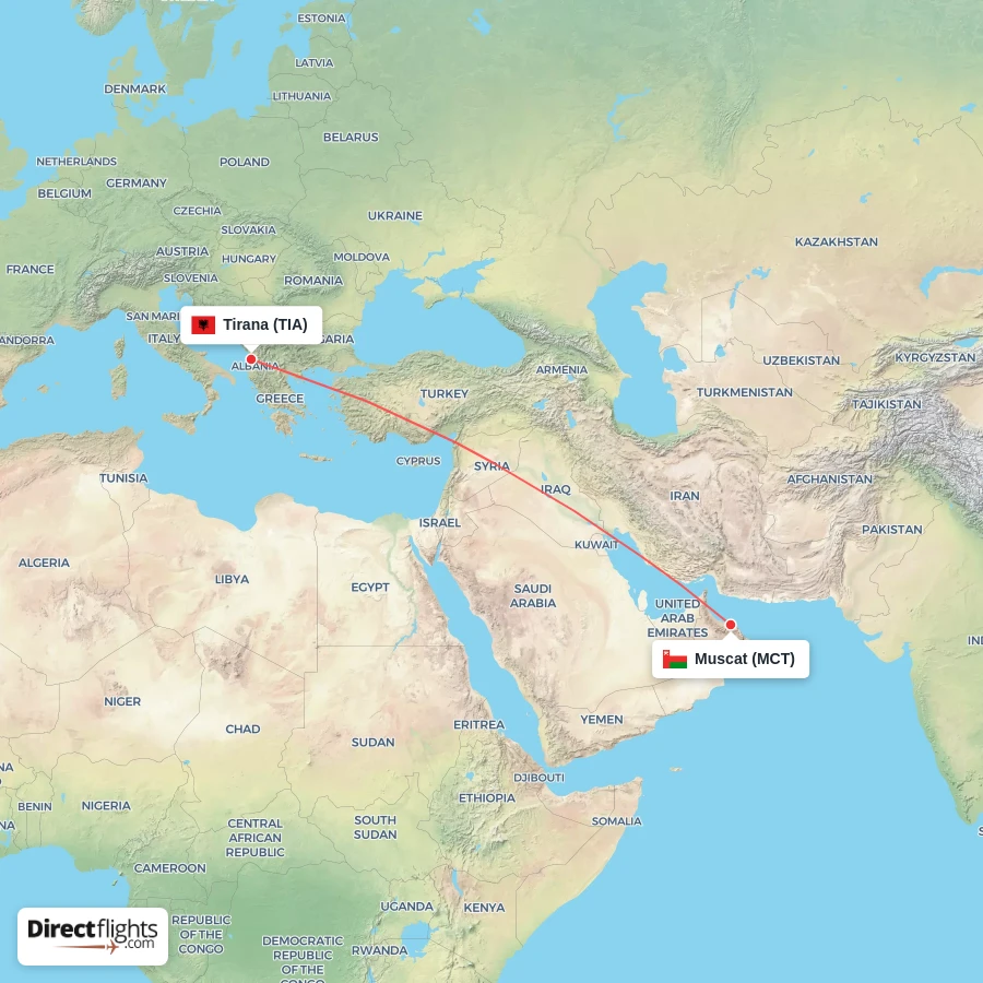 TIA - MCT route map