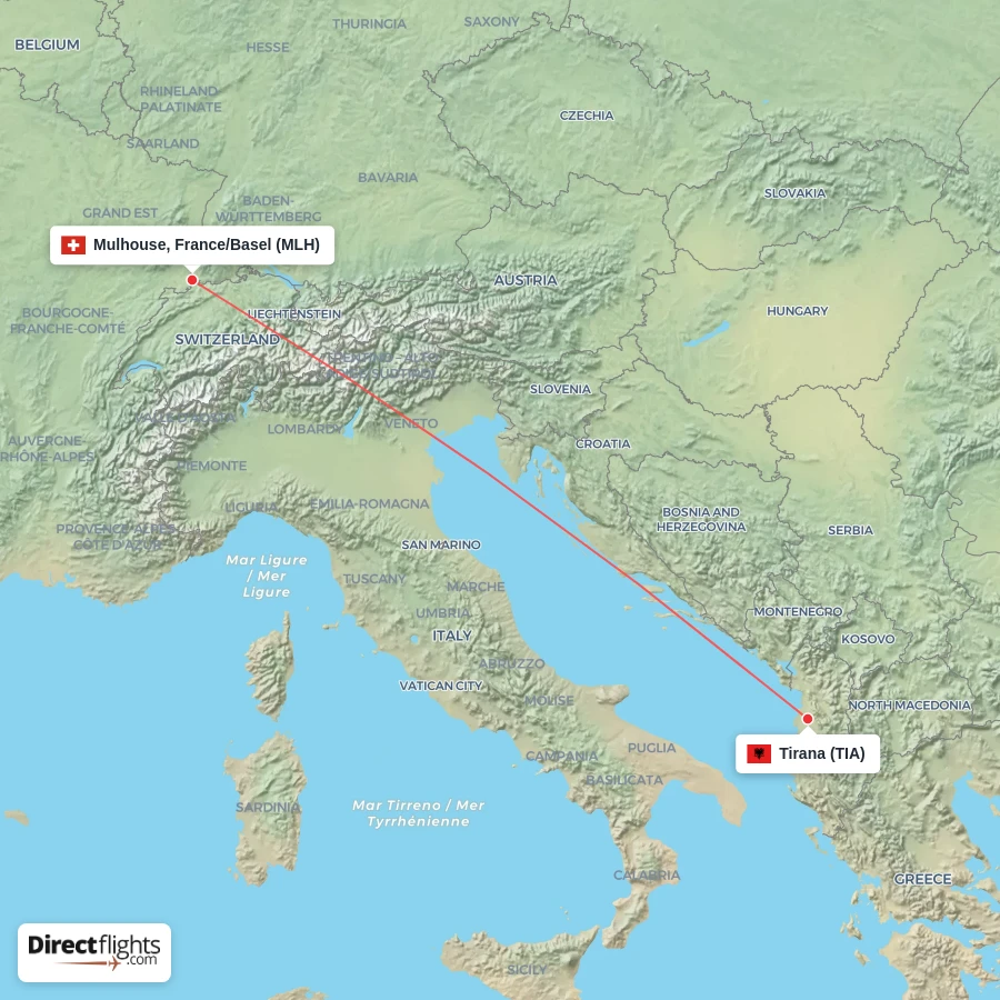 TIA - MLH route map