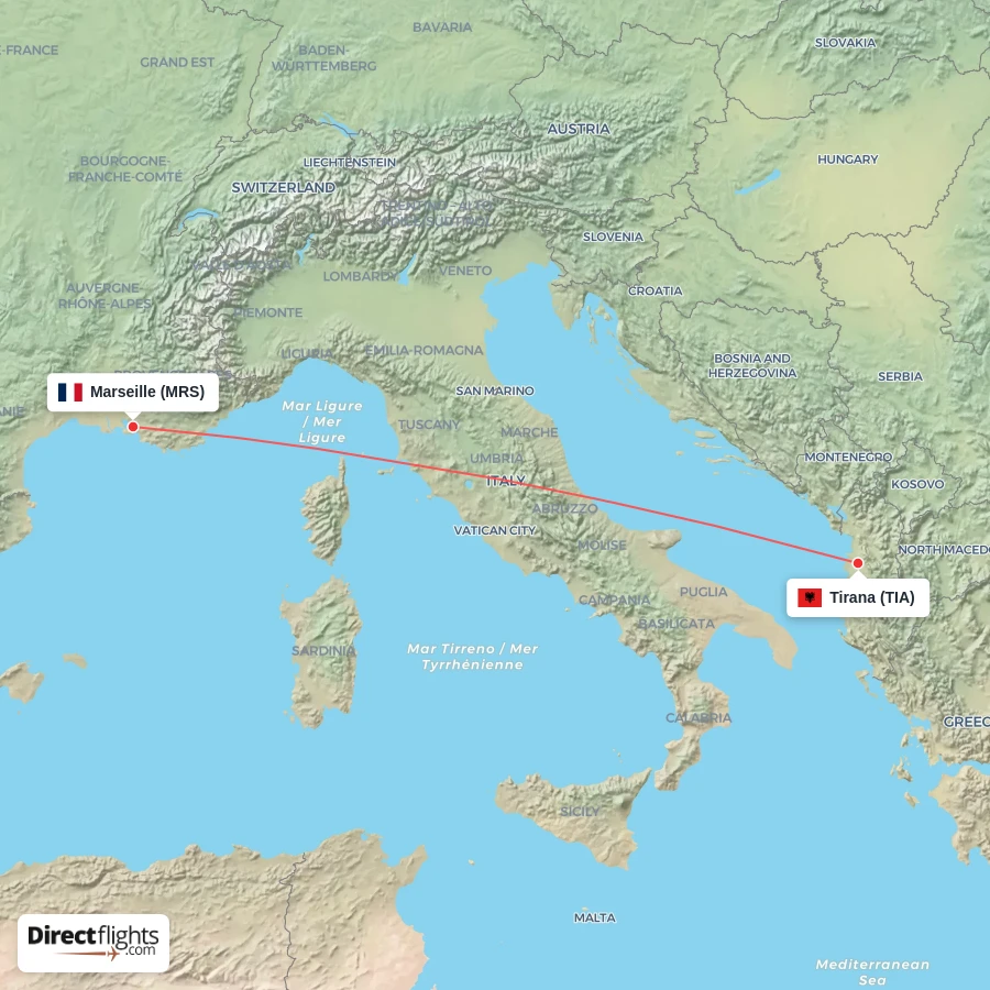 TIA - MRS route map