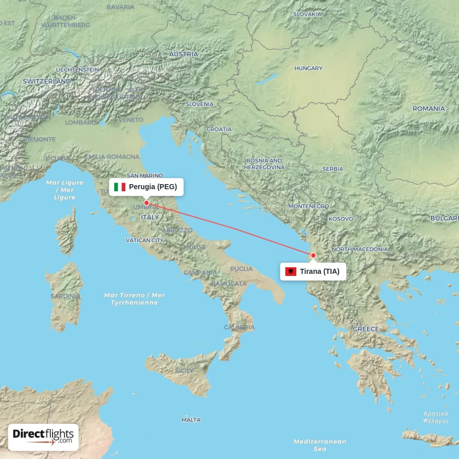 TIA - PEG route map