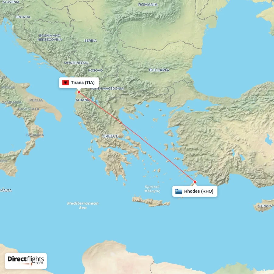 TIA - RHO route map