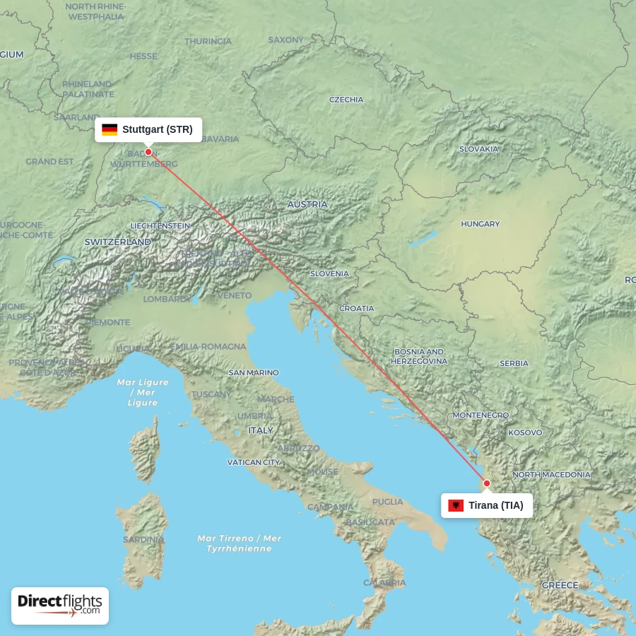 TIA - STR route map