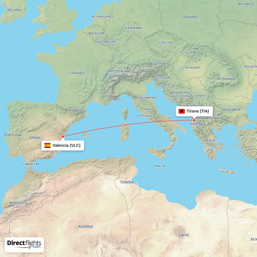 TIA - VLC route map