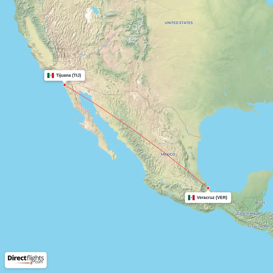 TIJ - VER route map