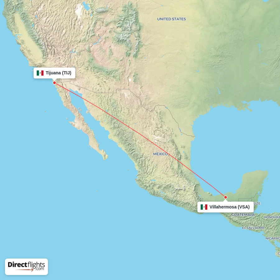 TIJ - VSA route map