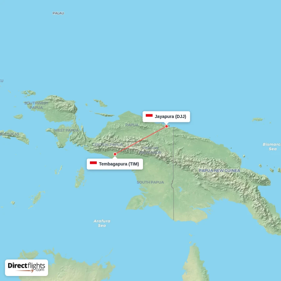 TIM - DJJ route map