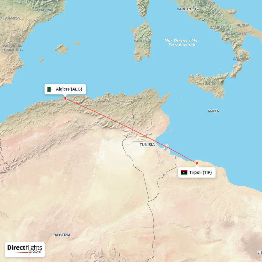 TIP - ALG route map