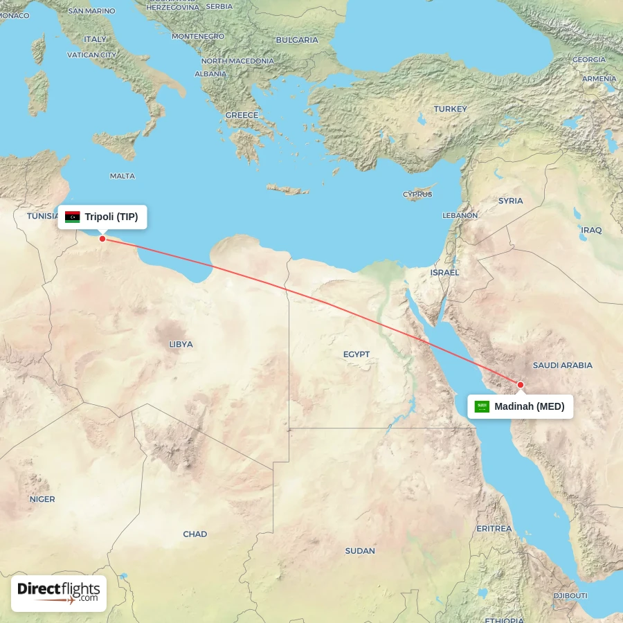 TIP - MED route map