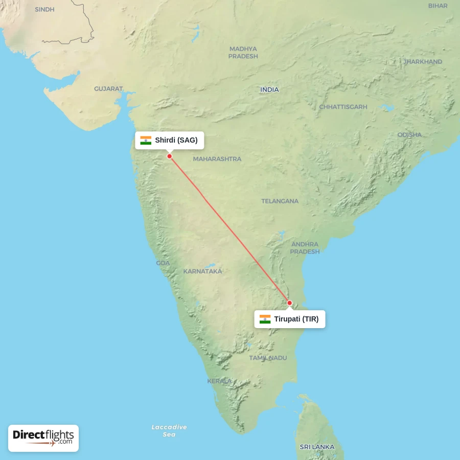 TIR - SAG route map