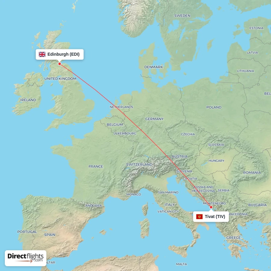 TIV - EDI route map