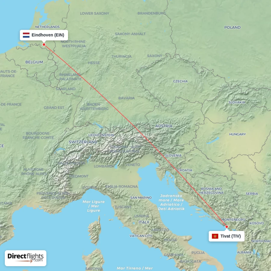 TIV - EIN route map