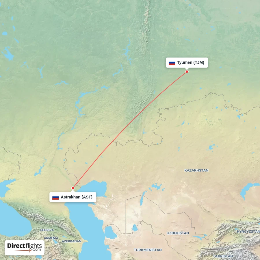 TJM - ASF route map