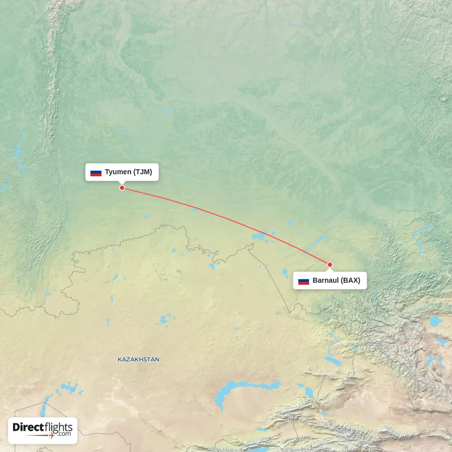 TJM - BAX route map