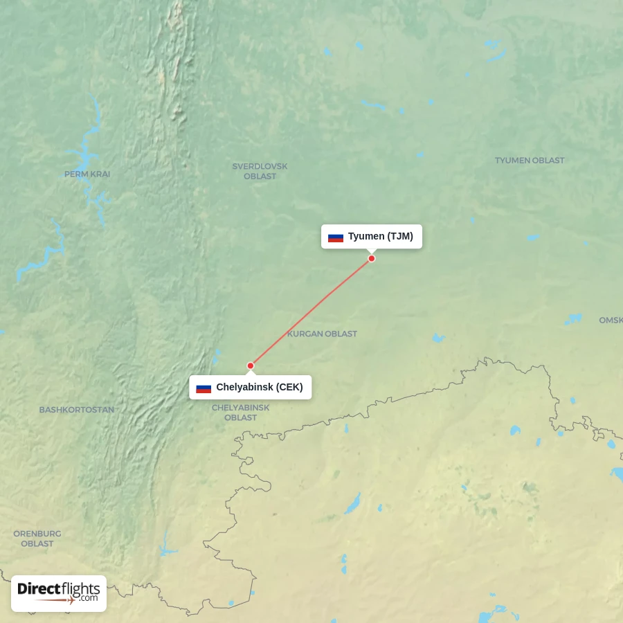TJM - CEK route map
