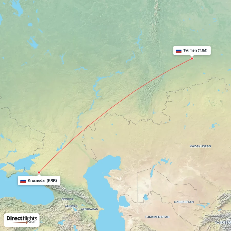 TJM - KRR route map