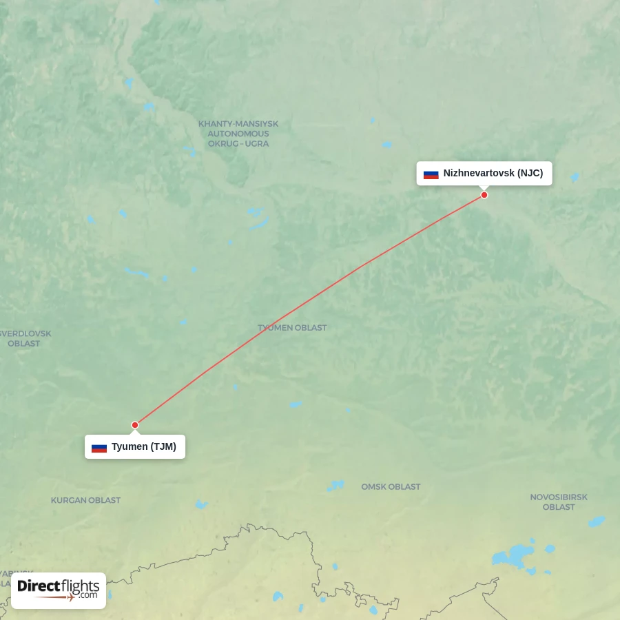 TJM - NJC route map