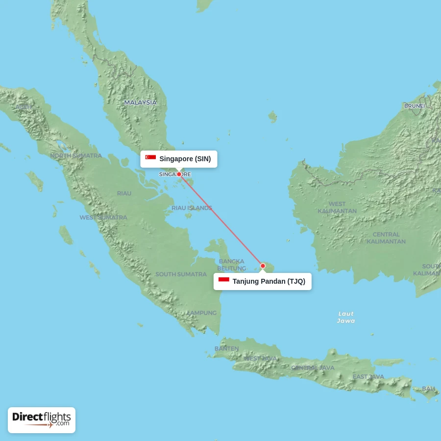 TJQ - SIN route map