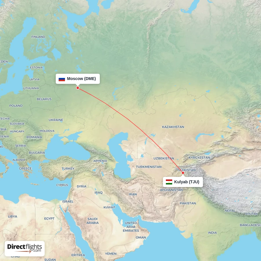 TJU - DME route map