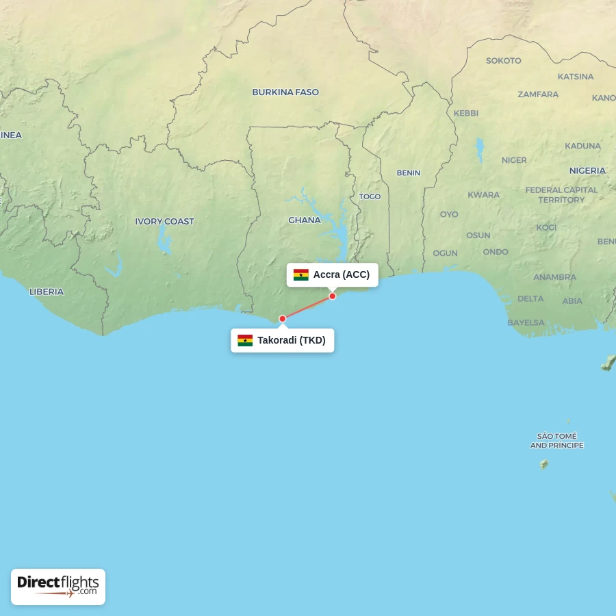 TKD - ACC route map