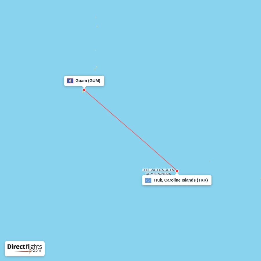 TKK - GUM route map