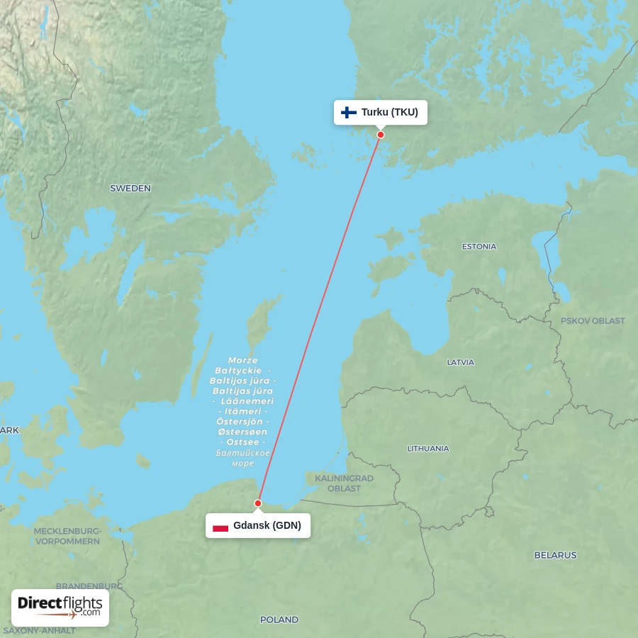 TKU - GDN route map