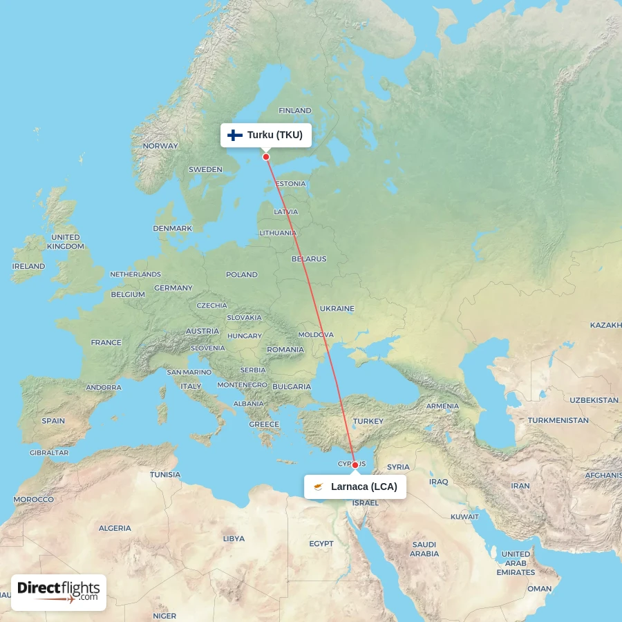 TKU - LCA route map
