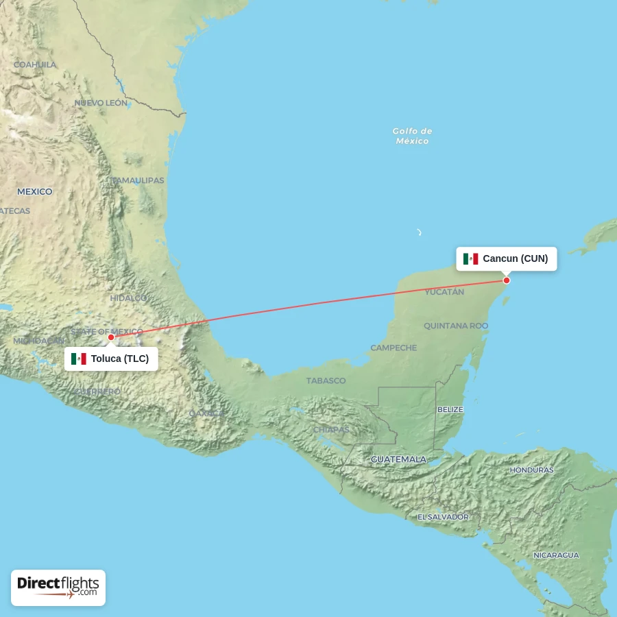 TLC - CUN route map