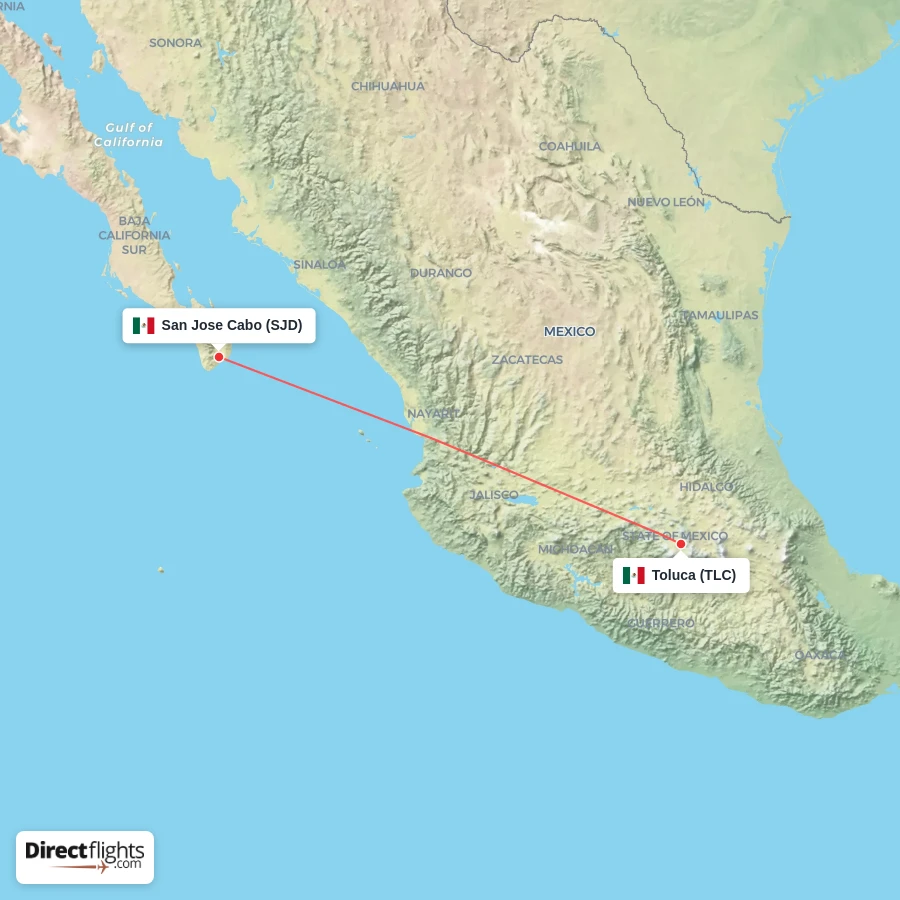 TLC - SJD route map