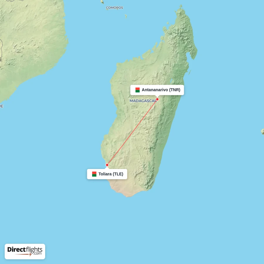 TLE - TNR route map