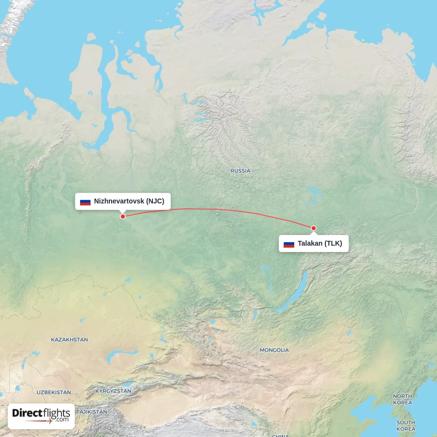 TLK - NJC route map