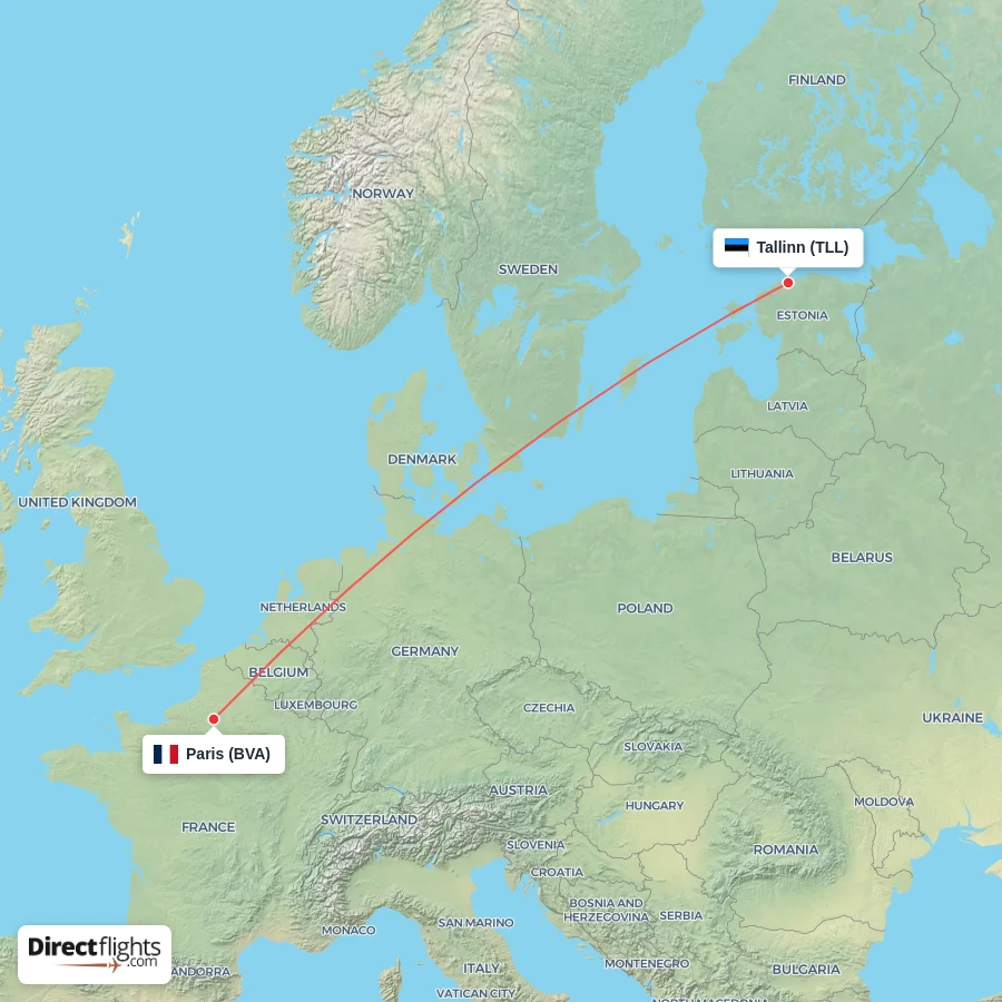 TLL - BVA route map