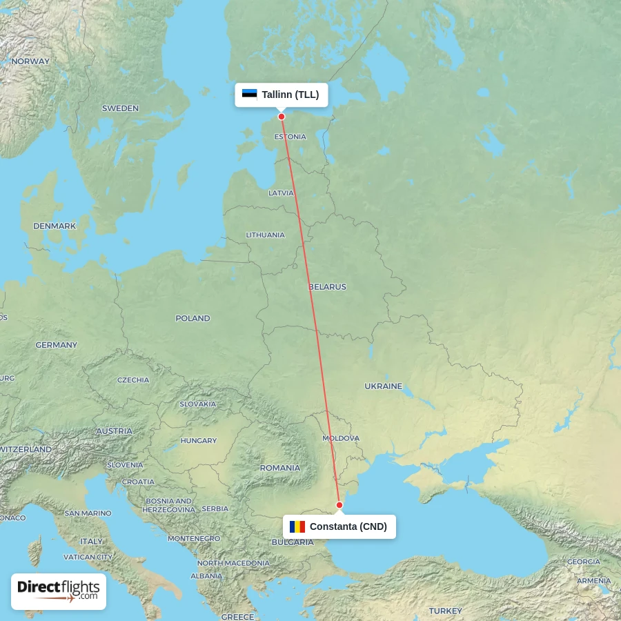 TLL - CND route map