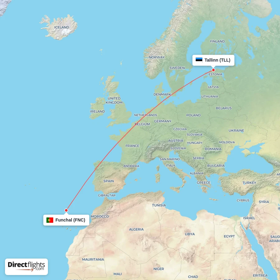 TLL - FNC route map