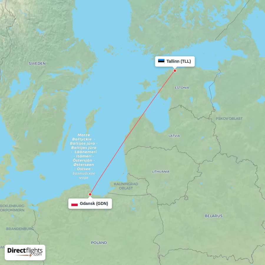 TLL - GDN route map