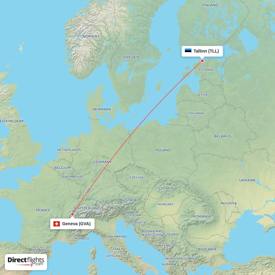 TLL - GVA route map