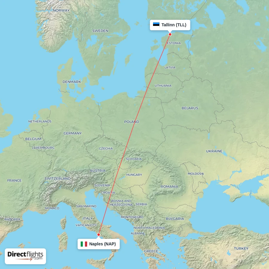 TLL - NAP route map