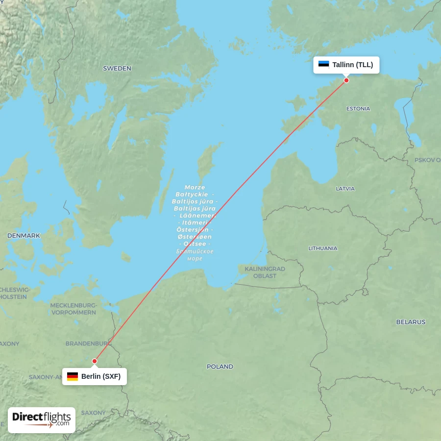 TLL - SXF route map