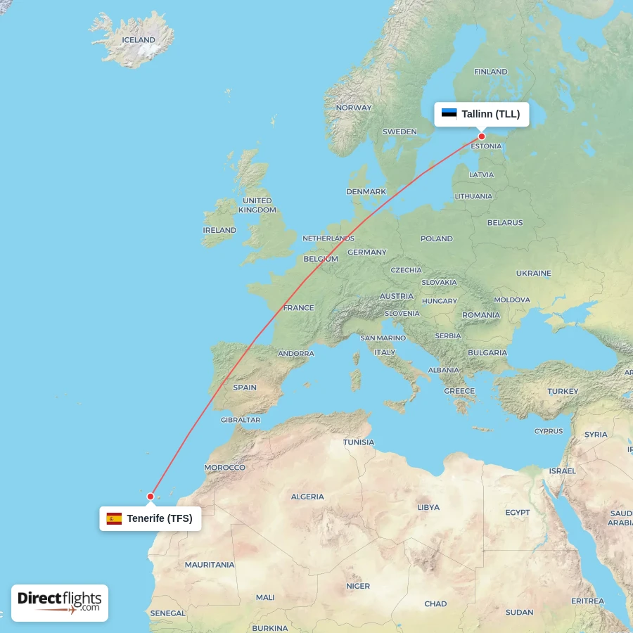 TLL - TFS route map