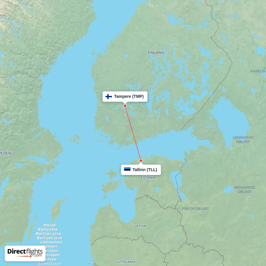 TLL - TMP route map