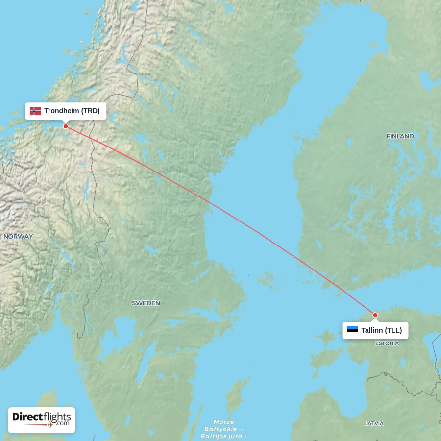 TLL - TRD route map