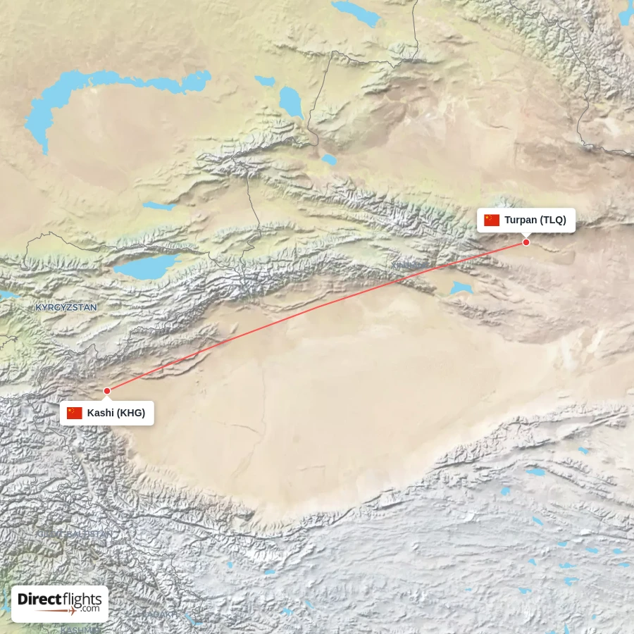 TLQ - KHG route map