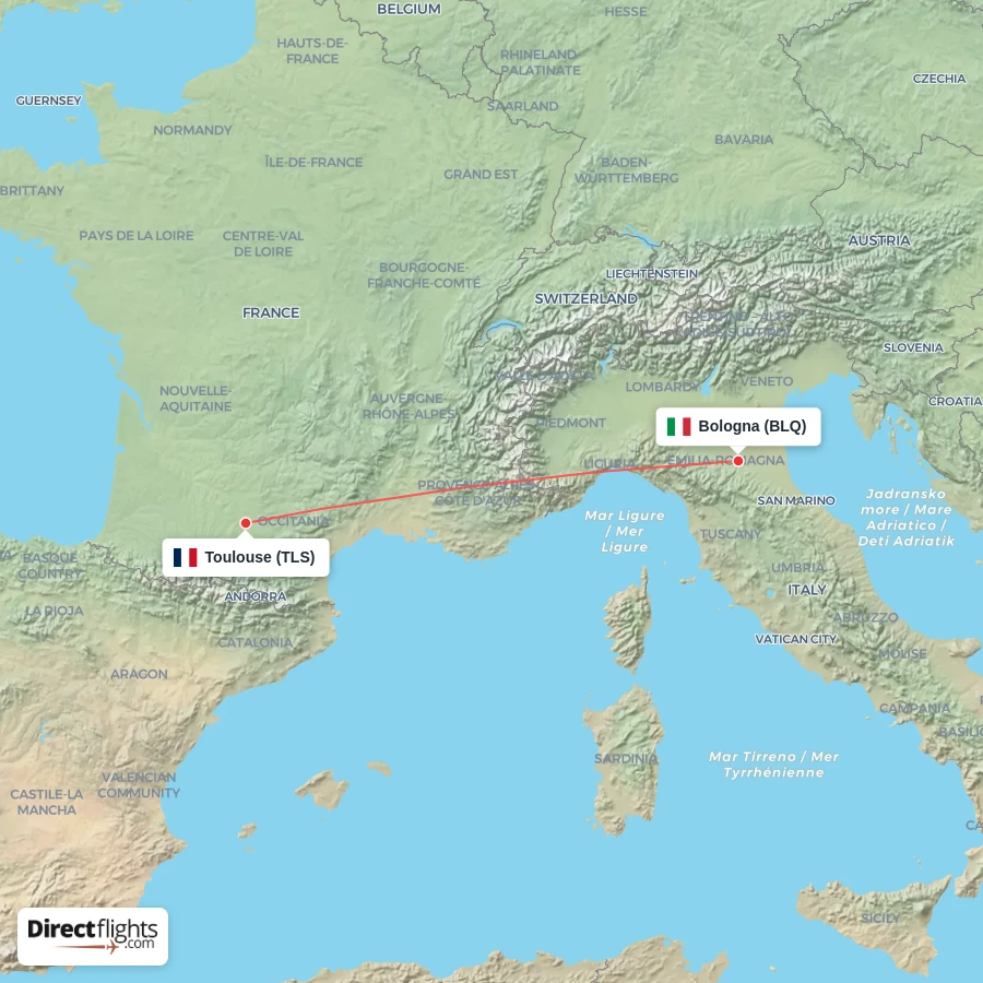 TLS - BLQ route map