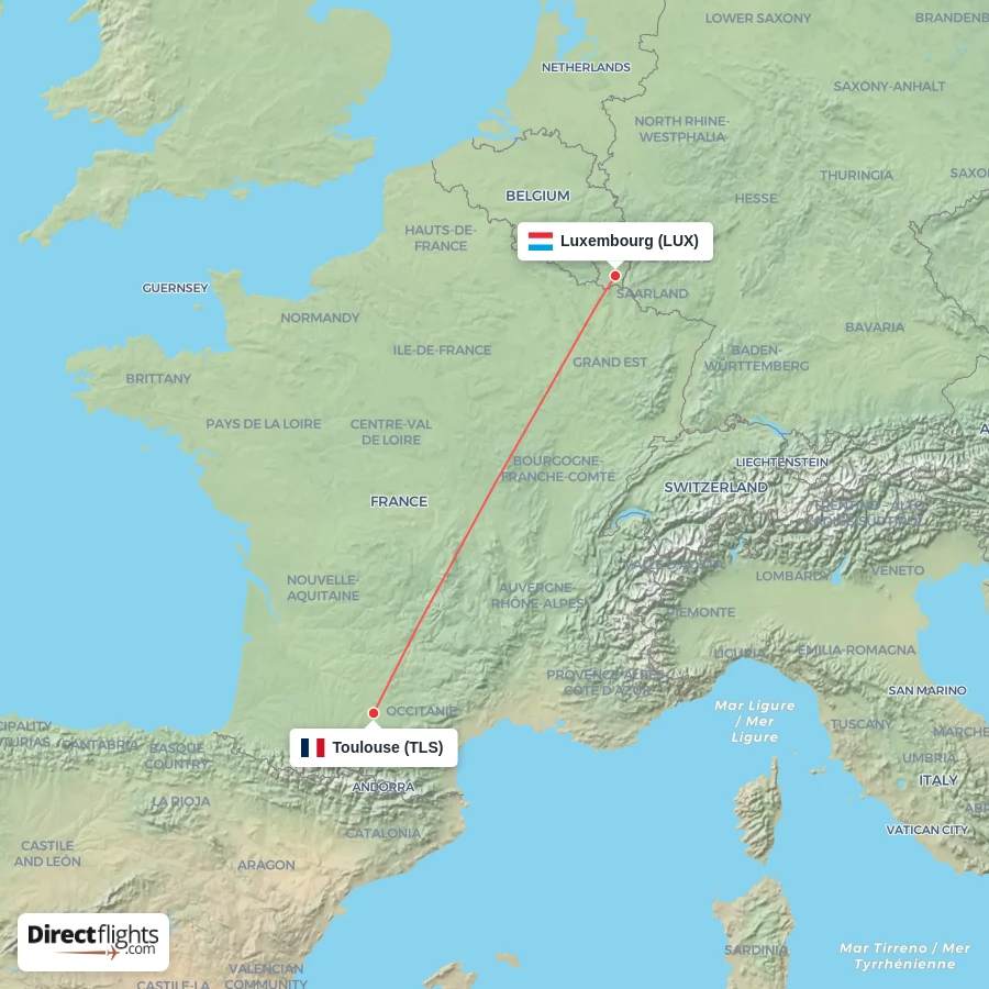 TLS - LUX route map